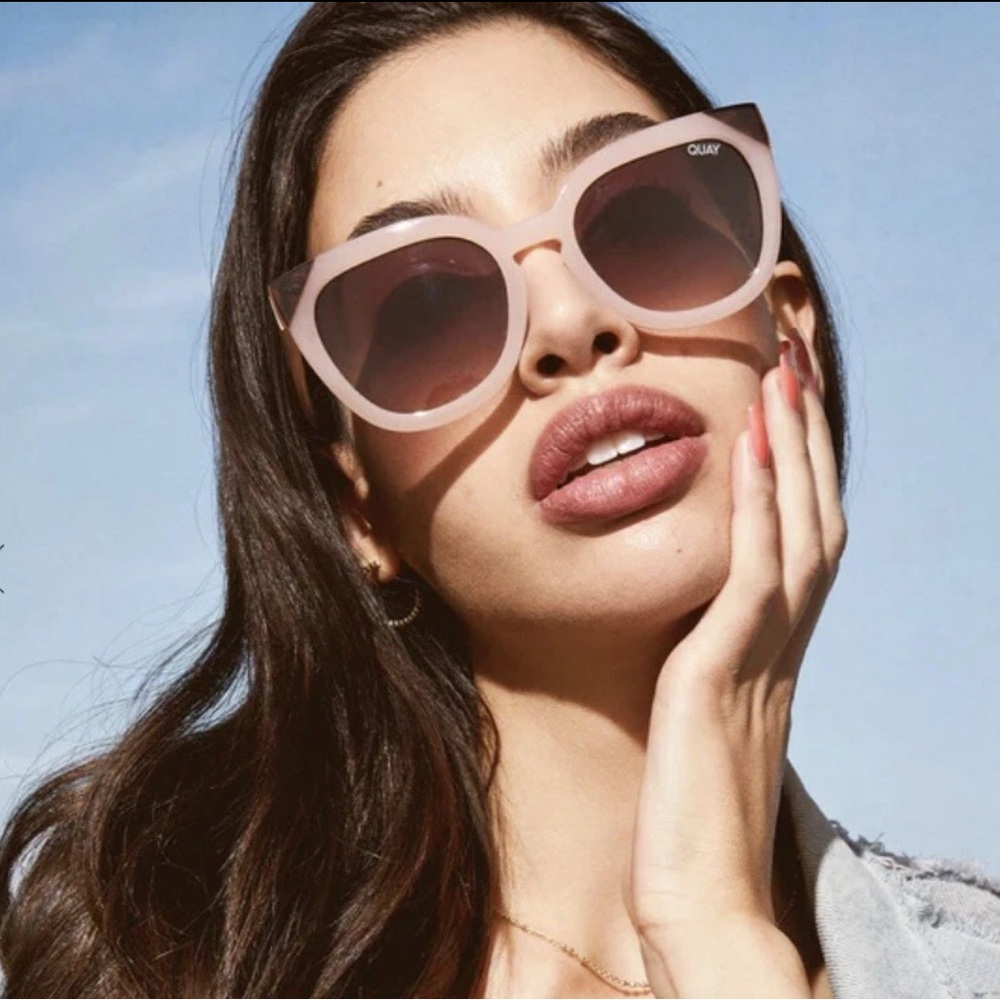 Quay Australia Noosa Pink Cat Eye Fade Sunglasses 46mm Statement Sunnies